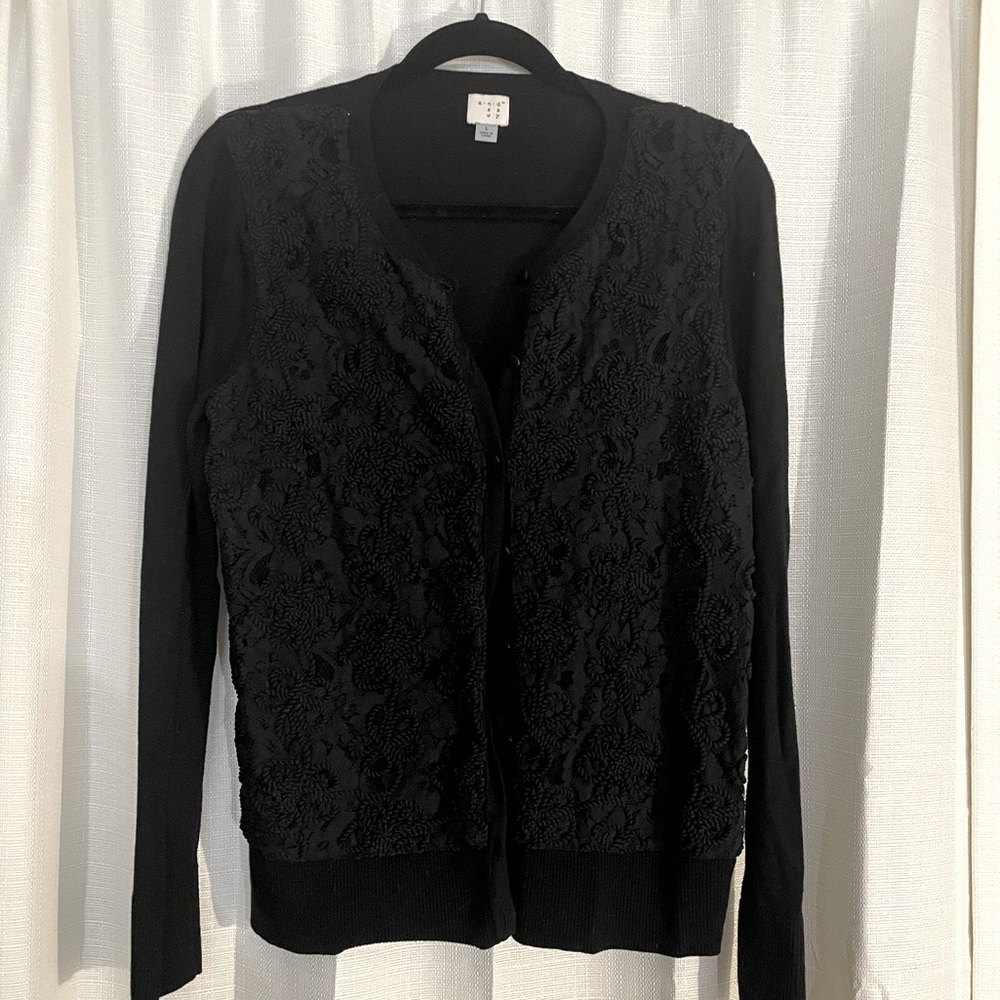 Black cardigan